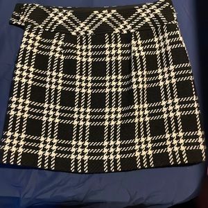 Mini a-line black and cream striped skirt from J.crew size 0